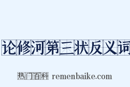 论修河第三状反义词是什么意思的图片